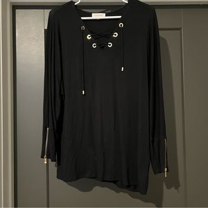 Calvin Klein Black Tie Up Top